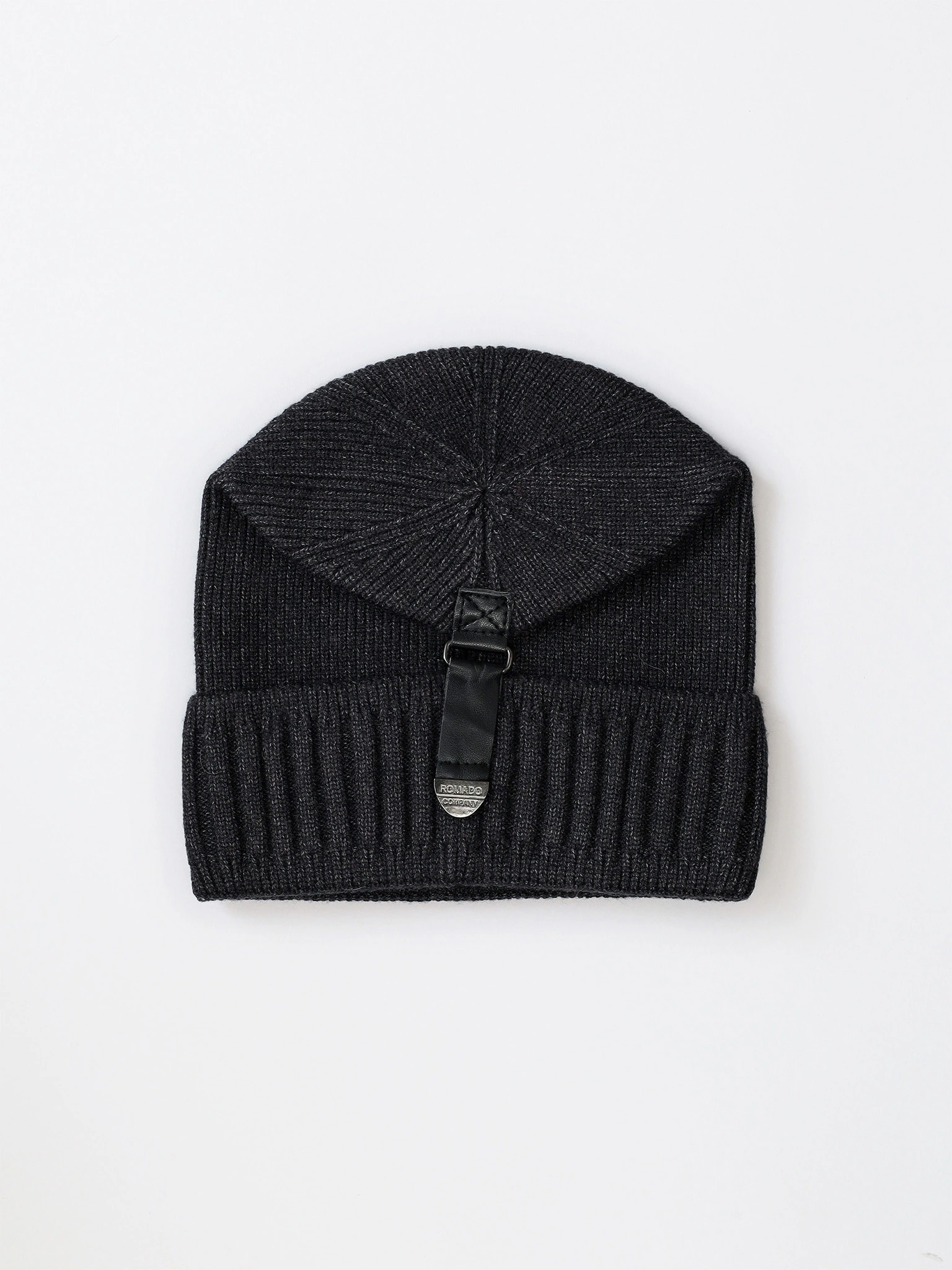 Шапка-бини из смесовой вискозы с отворотом в ассортименте